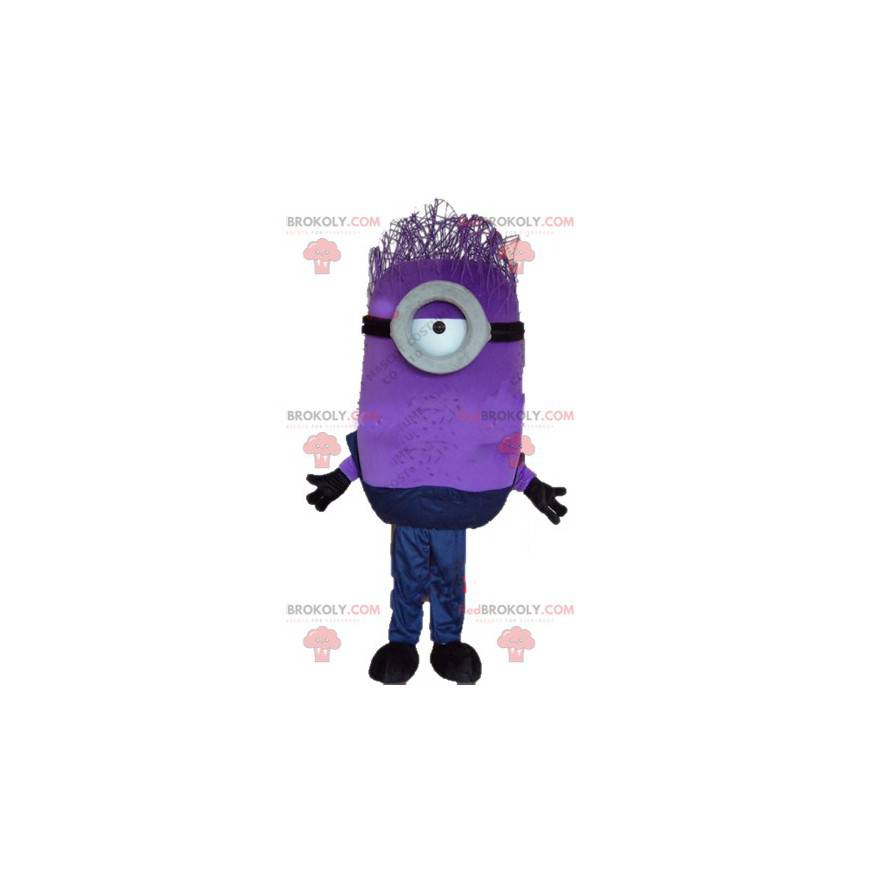 Mascot carácter Minion púrpura feo y desagradable Me -