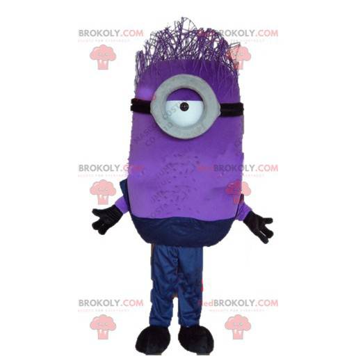 Mascote roxo Minion personagem feio e desagradável Eu -