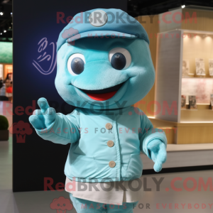 Cyan Dim Sum mascot costume...