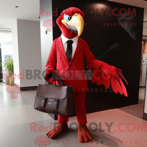 Red Vulture maskot kostume...