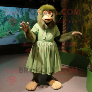 Green Monkey maskot kostym...