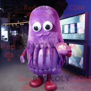 Purple Jellyfish mascot...