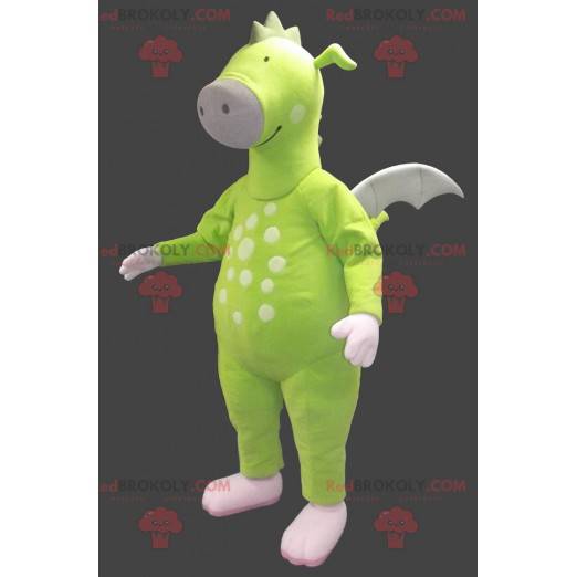 Mascote dragão verde neon - Redbrokoly.com