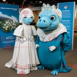 Teal Armadillo mascot...