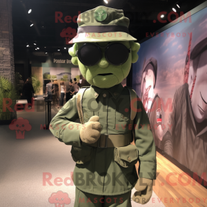 Olive Green Beret mascot...