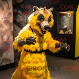 Mascotte de Hyène jaune...