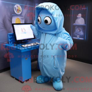 Sky Blue Computer maskot...