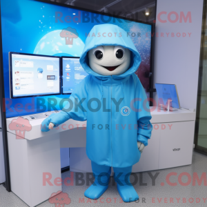 Sky Blue Computer maskot...