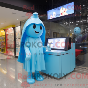 Sky Blue Computer mascot...