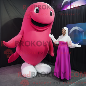 Máscara de baleia magenta...