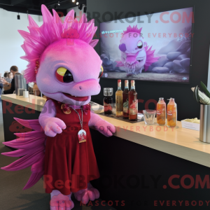Magenta Axolotls maskot...