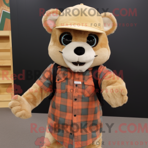 Tan Dormouse maskot...