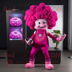 Magenta bloemkool mascotte...