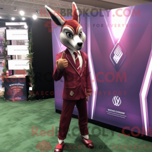 Maroon Gazelle mascot...
