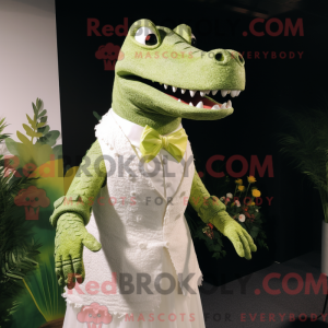 Olijfkrokodil mascotte...