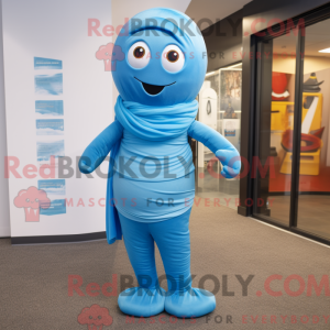 Himmelblå Mumie maskot...