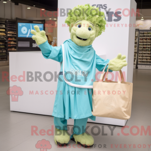 Cyan Cæsar Salat Maskot...