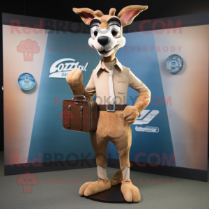 Tan Gazelle maskot kostume...