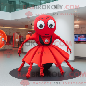 Red Spider mascot costume...
