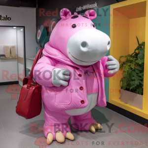 Pink Hippopotamus mascot...