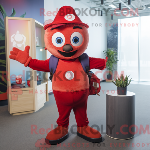 Red Juggle maskot kostume...