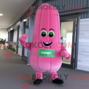 Pink Celery mascottekostuum...