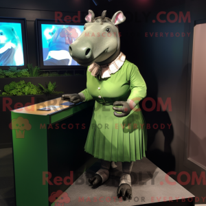 Groen Tapir-mascottekostuum...
