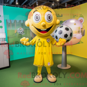 Yellow Soccer Goal maskot...