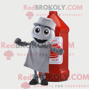 Grijze fles ketchup...