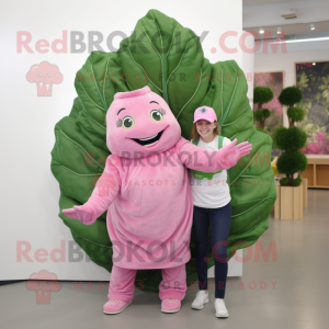 Pink Cabbage Leaf maskot...