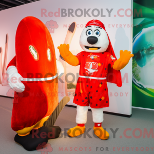 Rote Currywurst Maskottchen...