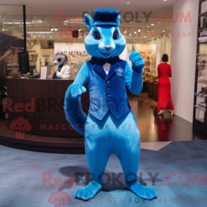 Blå ekorn maskot...