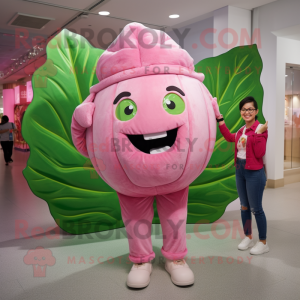 Rosa Kohlblatt Maskottchen...
