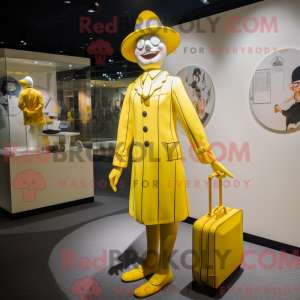 Yellow Clown mascot costume...