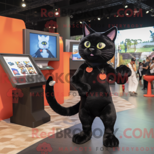 Máscara de gato preto com...