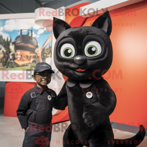 Máscara de gato preto com...