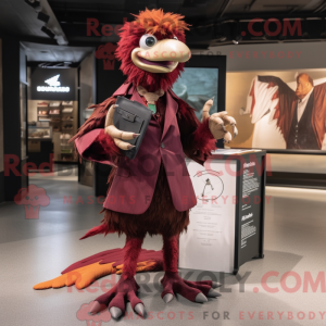 Maroon Archeopteryx maskot...