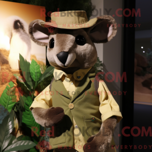 Oliven Kangaroo maskot...