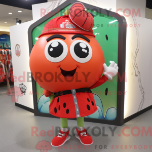 Rød melon maskot kostume...