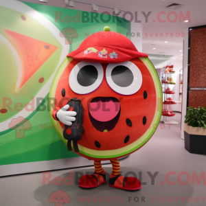 Rød melon maskot kostume...