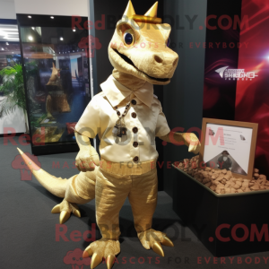 Gold Pterodactyl mascot...
