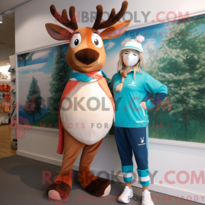 Elg maskot kostume karakter...