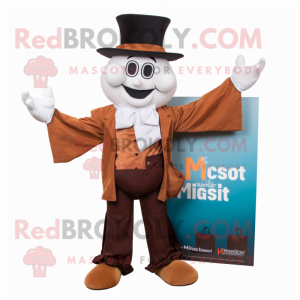 Rust Magician mascot costume character dressed with a Poplin Shirt and Wallets