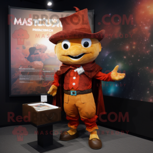 Rust Magician mascot costume character dressed with a Poplin Shirt and Wallets