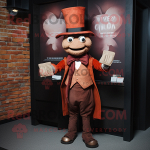 Rust Magician mascot costume character dressed with a Poplin Shirt and Wallets