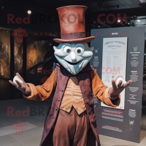 Rust Magician mascot costume character dressed with a Poplin Shirt and Wallets