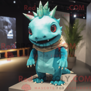 Cyan Axolotls mascot...