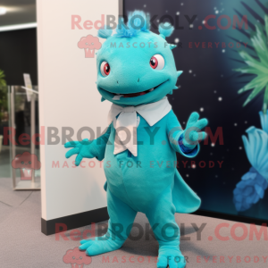 Cyan Axolotls mascot...