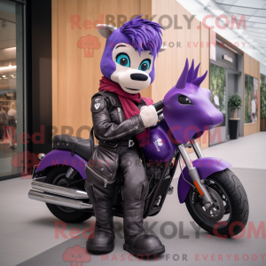 Purple Horse maskot kostume...