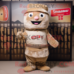 Tan Sushi mascot costume...